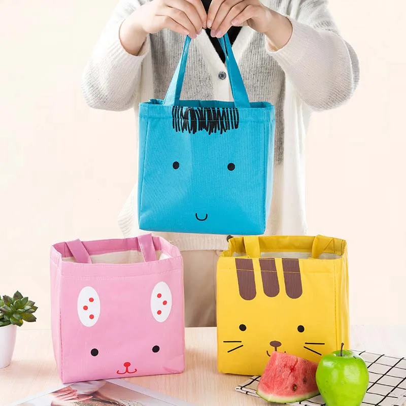 Модный портативный изолированный холщовый Ланч бокс сумка Термосумка для