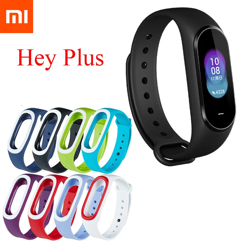 Международный) Xiaomi Hey Plus Smartband 0,95 дюймов AMOLED цветной экран встроенный многофункциональный NFC монитор сердечного ритма Hey+ Band