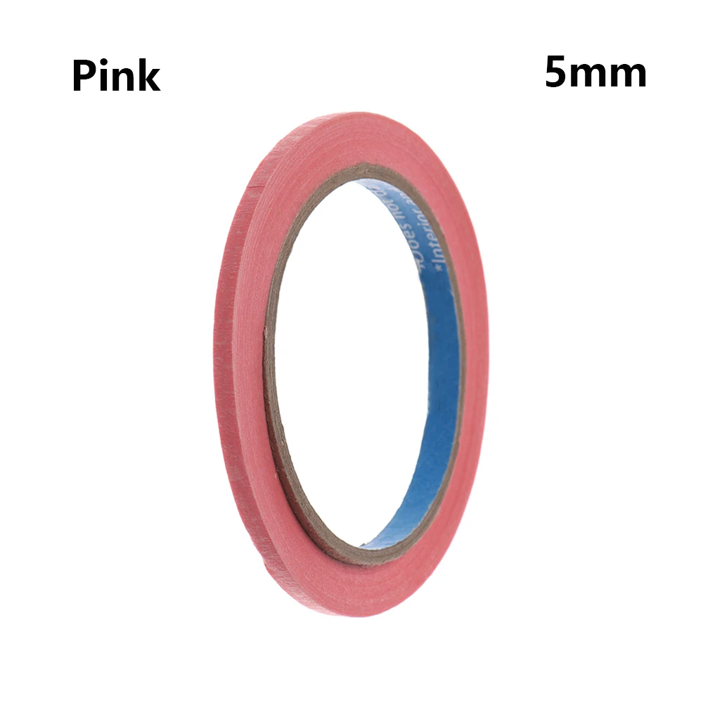 5mm - pink 30 м цветная Малярная клейкая лента, клейкая бумага для рисования, художественный декор, ремесло, универсальный автомобильный стикер, лента - Цвет: 5mm - pink