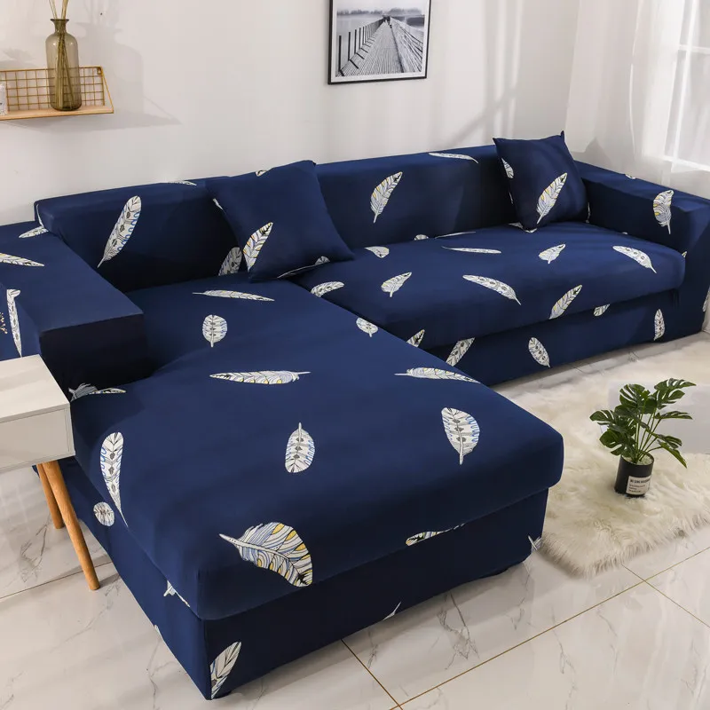 Strip Pattern Stretch Elastic Sofa Covers for Living Room Needs Order Sofa Set(2piece) If is Chaise Longue Corner Couch Cover - Color: Pattern 13