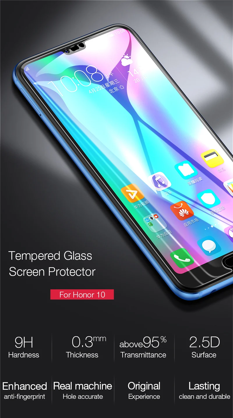 Закаленное стекло CAFELE для huawei Honor 10, ультратонкое 3D полное покрытие, Защита экрана для huawei Honor 10, мягкая Сенсорная Пленка