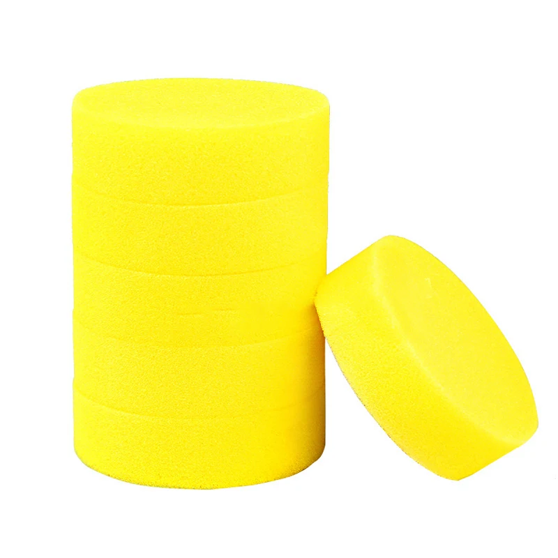 12 шт. желтый воск полировальный Воск Пена Губка Аппликатор колодки машины автомобиль стекло чистый автомобиль-Стайлинг Авто уход за автомобилем принадлежности очиститель