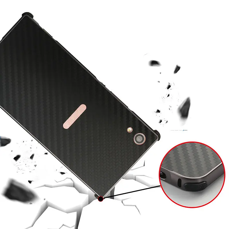 Противоударный чехол для sony XA1 Plus XA1Plus, алюминиевая металлическая рамка с Карбоновым волокном, Жесткий Чехол для sony Xperia XA1 Plus, чехол