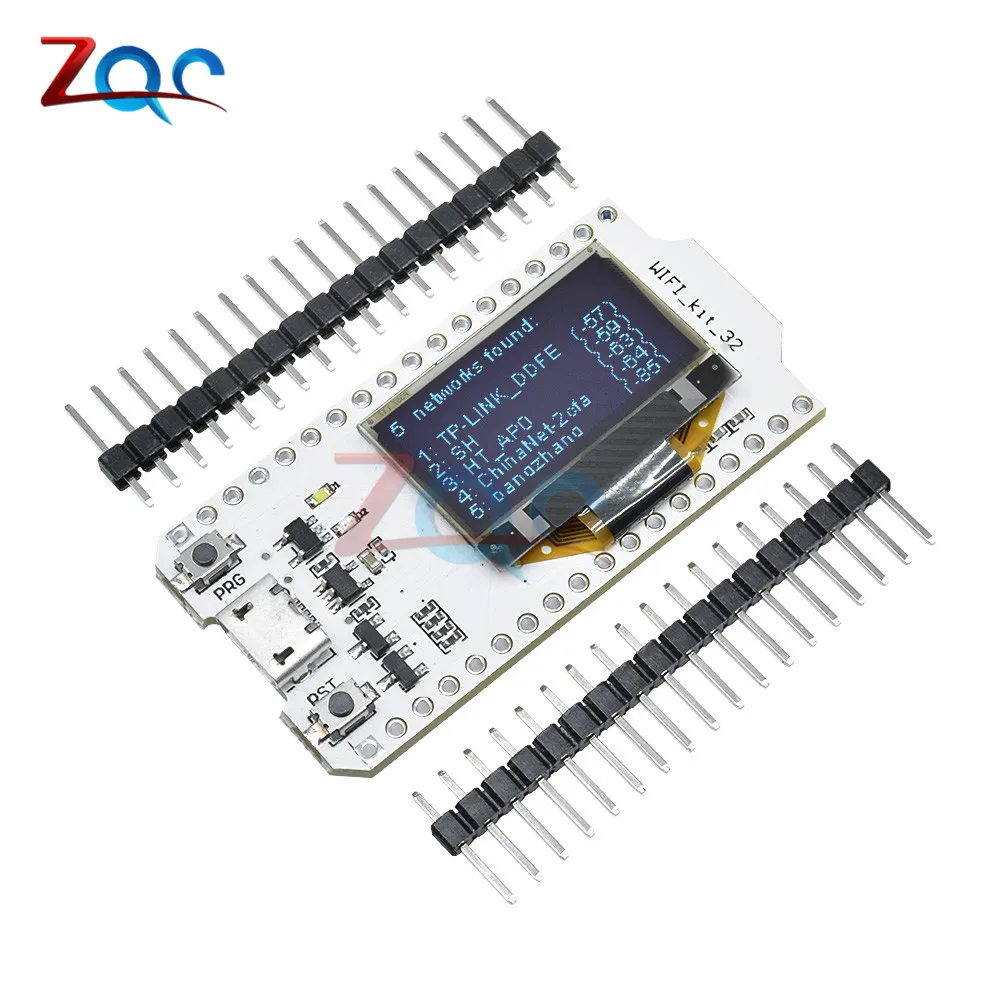 Модуль ESP32 для Arduino с Bluetooth Wi-Fi OLED 0 96 дюйма дисплей CP2102 32 м вспышка 3 3-7 в плата