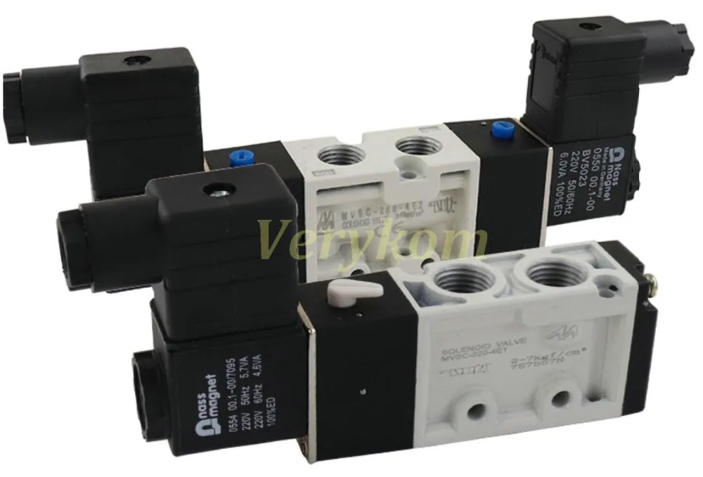Mindman Тип электромагнитный клапан DC 12 V 24 V AC 110 V 220 V 2 Позиция 5 Путь 2/5 MVSC-460-4E1 MVSC-220-4E1 MVSC-260-4E1 MVSC-300-4E1 E2