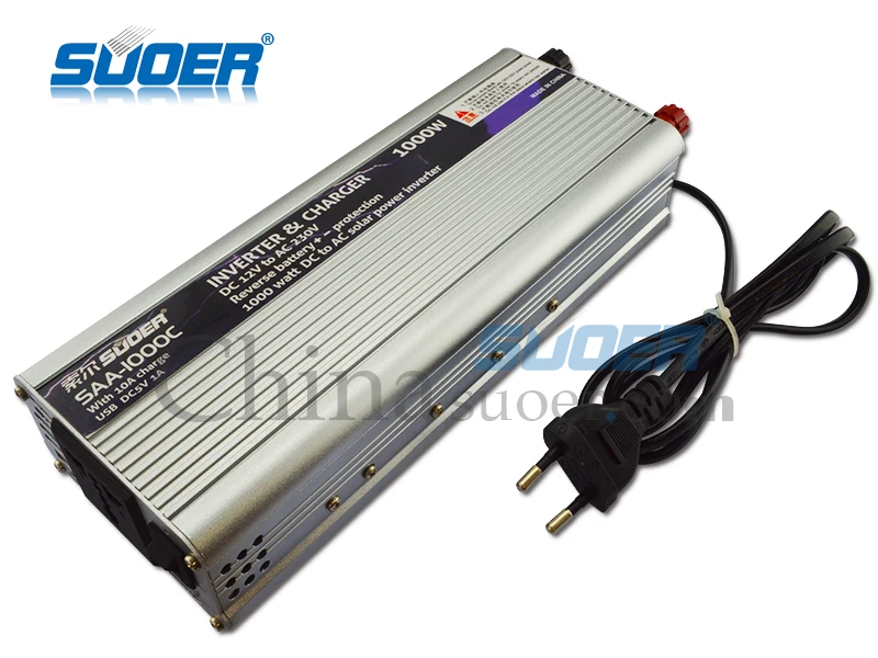 Suoer 12 V 220 инвертор 1000 W с 10А зарядное устройство (SAA-1000C) | Обустройство дома