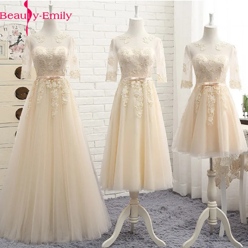 Длинные кружевные платья подружки невесты с коротким рукавом пыльно розового