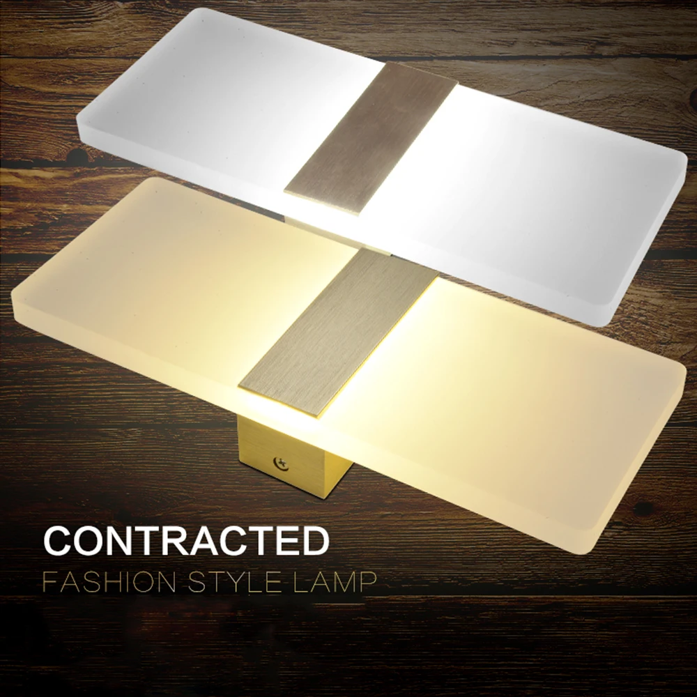 Современные акриловые светодиодные Настенные светильники 29*11 см светильник бра 6