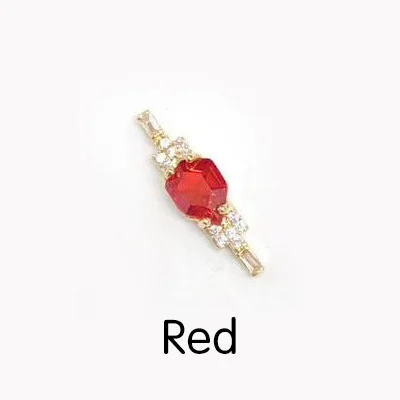 Red 5 шт./лот 3D красный/фиолетовый/белый/черный/зеленый сплав дизайн ногтей хрустальный металлический Маникюр Аксессуары для ногтей DIY украшения ногтей Подвески - Цвет: Red