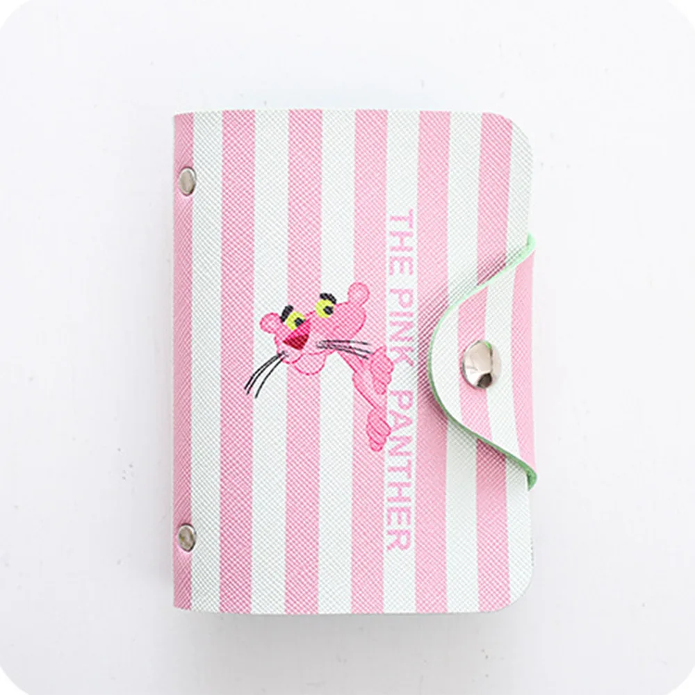 03 Cute Women Business Card Holder Case Book Cartoon Leather Bank Credit Card Clip Wallet Cardholder Flamingo ID Card Bag 20 Bits - Цвет: 03