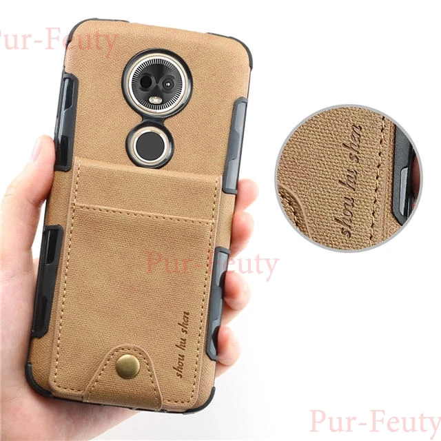Ярко-желтый Чехол для moto rola moto E4 XT1767 XT1766 E5 G4 G5 S Plus, тонкий холщовый противоударный чехол с держателем для карт, откидной Чехол для moto g4 g5 g5s plus - Цвет: Ярко-желтый