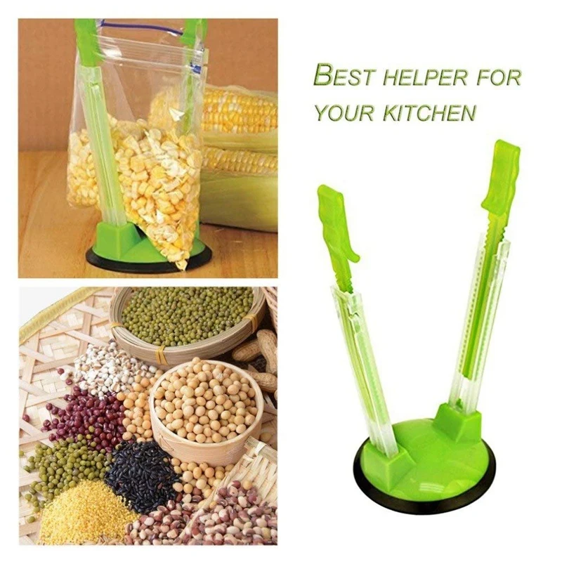 Мешковатые стойки сэндвич пакеты зажимные для хранения продуктов на держатель