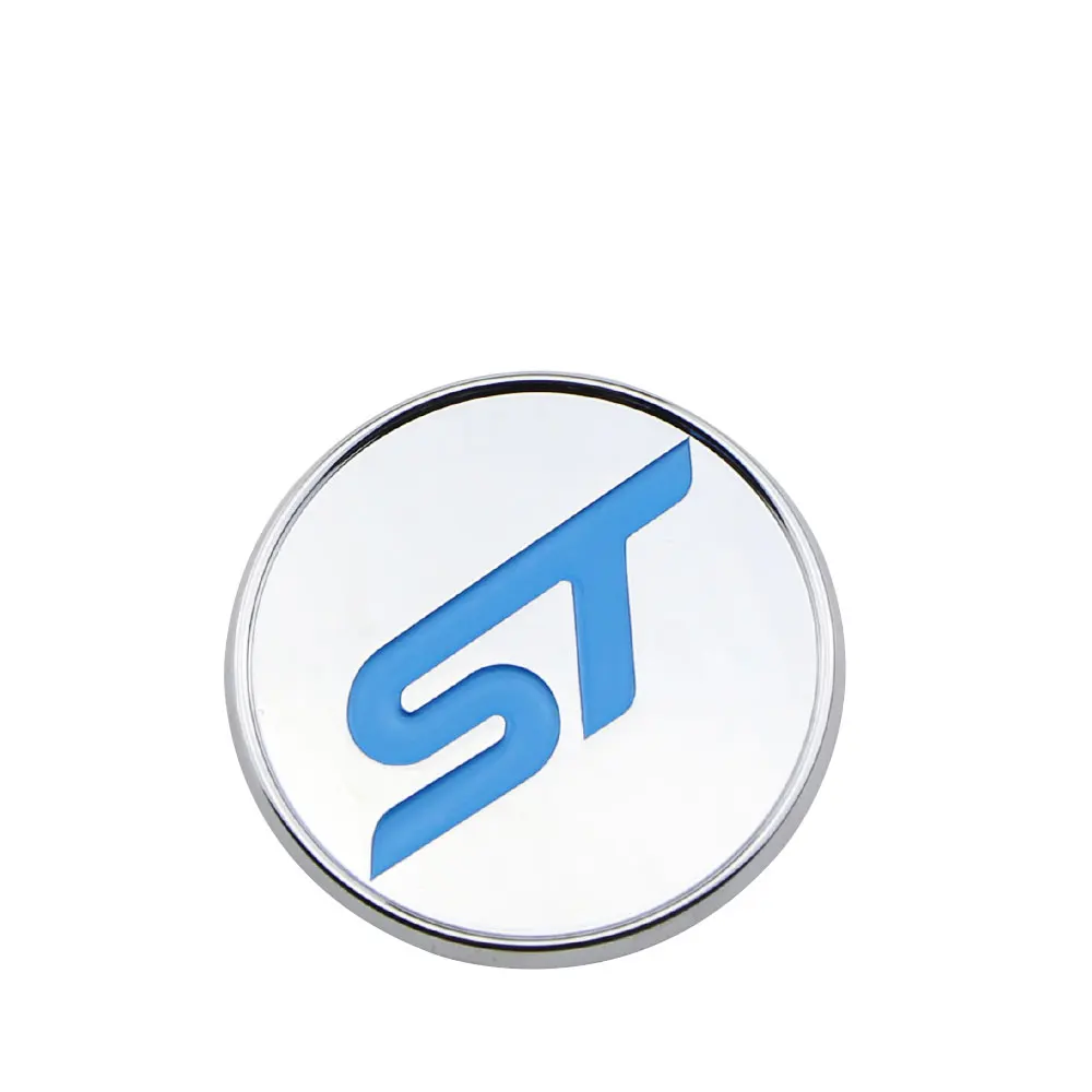 Blue Цвет моей жизни ABS Chrome St Логотип пайетки ключ зажигания кольцо наклейки для Ford Fiesta Ecosport 2012- аксессуары - Название цвета: Blue