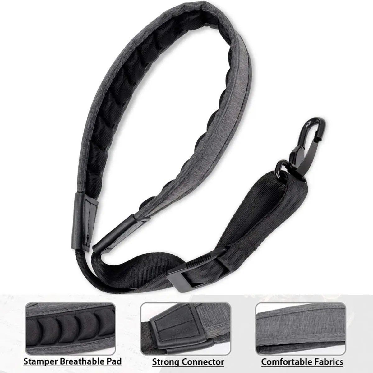 HLBY-Saxophone Neck Strap with Comfortable Soft-Padded Adjustable Harness Belt and Metal Hook for Tenor Alto Sax Clarinet | Спорт и