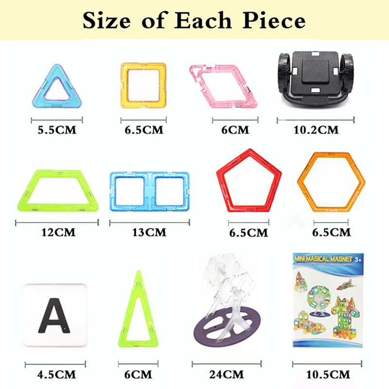 162 шт. большой Размеры Магнитный конструктор строительные блоки игрушки Technic