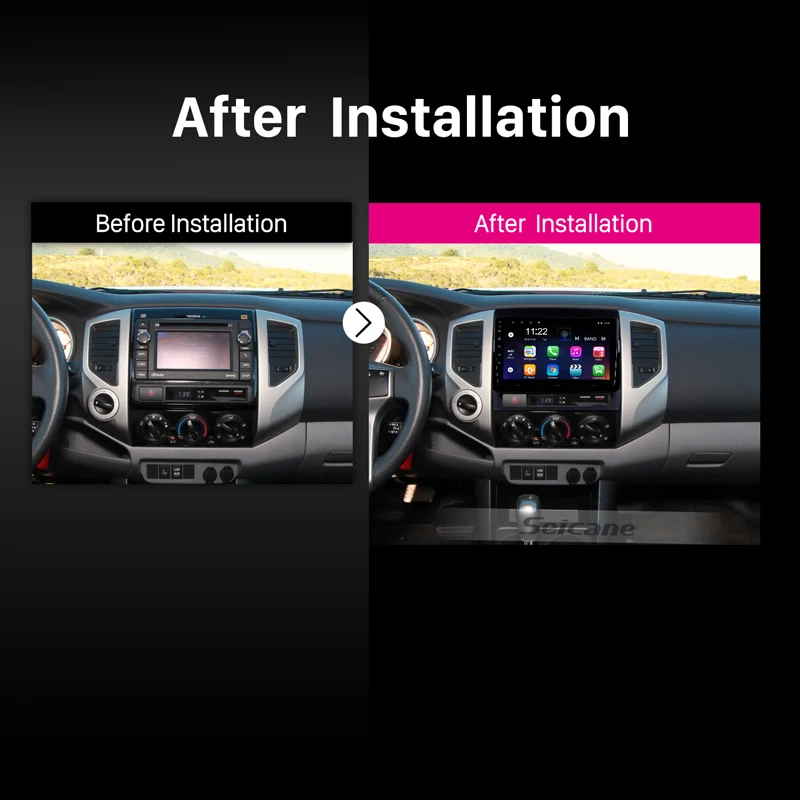 

Seicane Android 10.0 9" Car GPS radio Head Unit Player for 2005-2013 TOYOTA TACOMA/HILUX(America Version) Support DVR RearCamera
