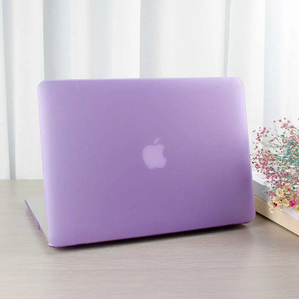Кристально прозрачный жесткий чехол для защиты Macbook Air retina Pro 13 15 16 Сенсорная панель A2141 A2159 A1706 A1990 AIR 13 A1932 - Цвет: Matte purple