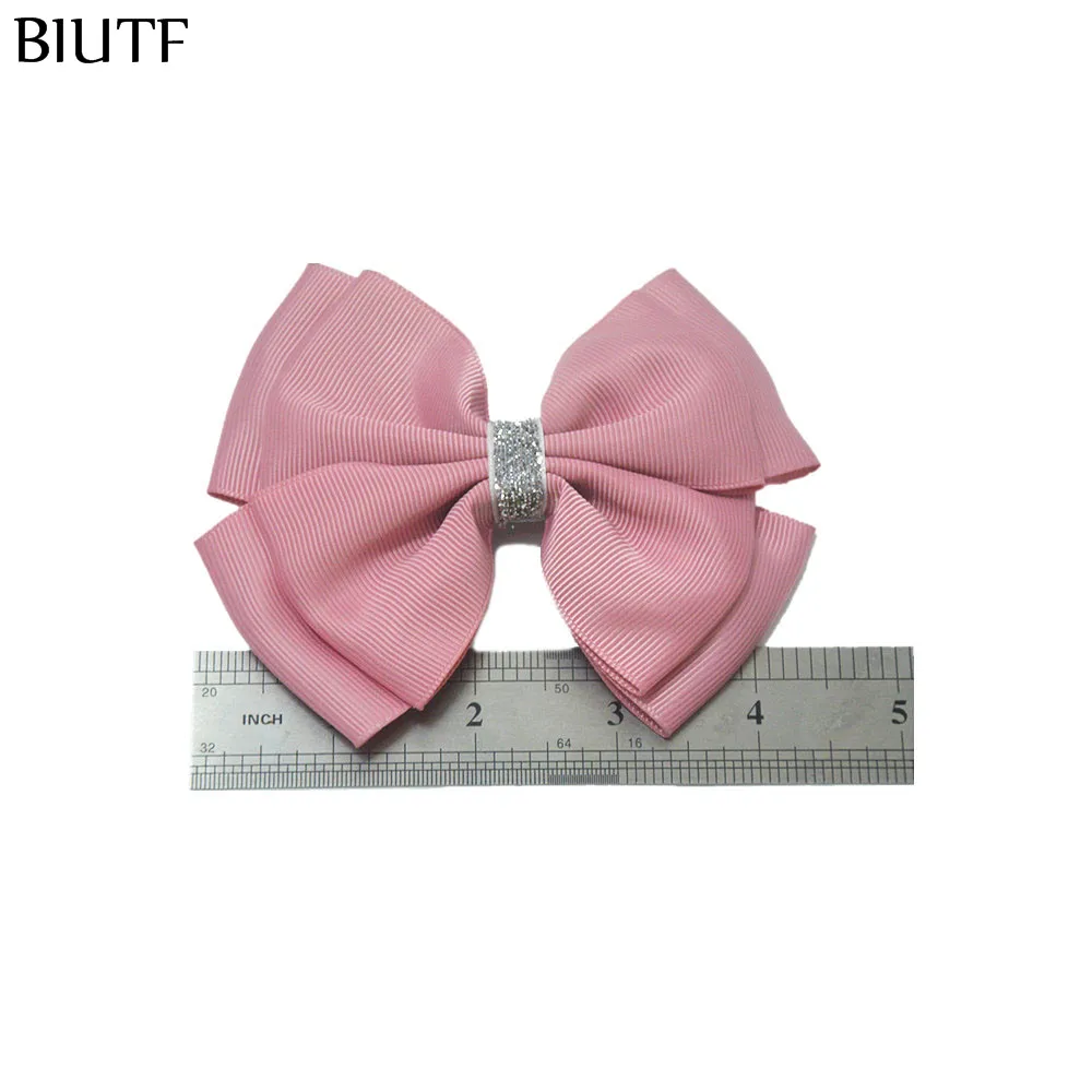 100 шт./лот девочка милый головной убор корсажная лента бант узел заколка для волос