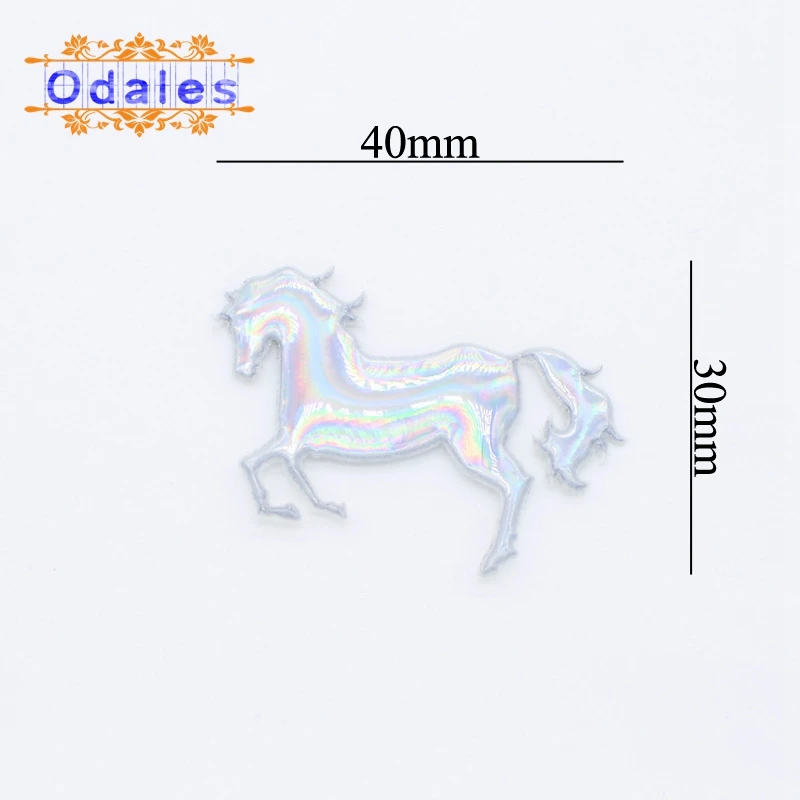 60Pcs/lots 4*3CM Delicate Fly Horse Appliques Cartoon Unicorn Pads Patches for Wall Clothes Stickers DIY Hair Clips Decor H22 | Дом и сад