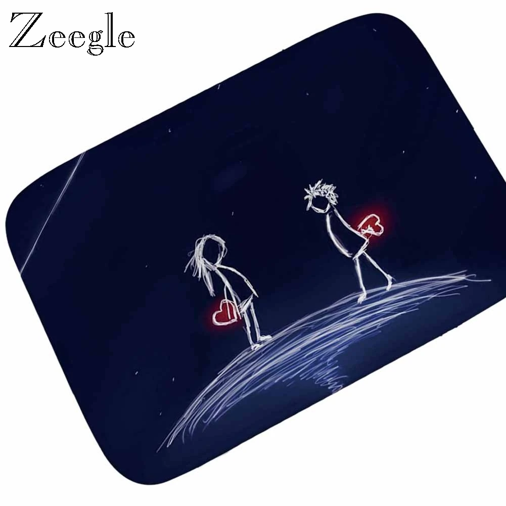 Zeegle 3D Printed Door Mat Home Decoration Floor Non-slip Absorbent Bath Soft and Comfortable Flannel Rug | Дом и сад
