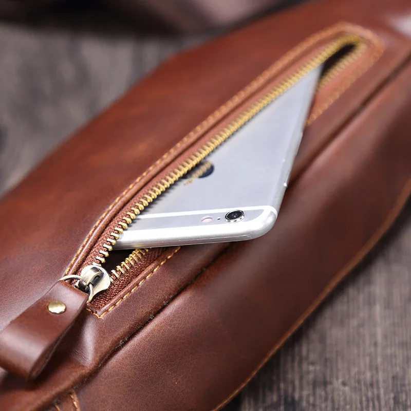 2019 Casual Leather Waist Bag Men Money Phone Fanny Pack Vintage Men's Belt Small Travel Packs Male | Багаж и сумки