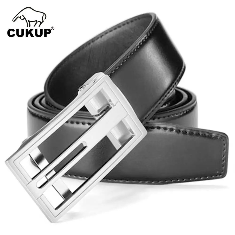 CUKUP качественные мужские белые ремни из натуральной коровьей кожи модный