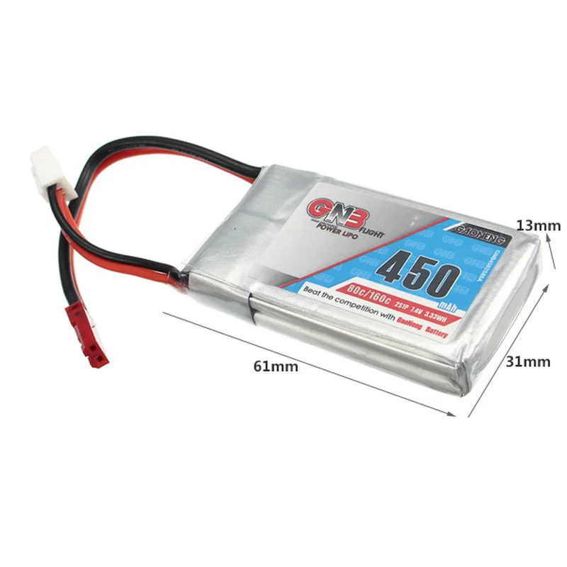 4 шт. Gaoneng GNB 7 в 450 мАч 2S 80/160C Lipo батарея JST XT60 XT30 Разъем для RC микро бесщеточный FPV Cine