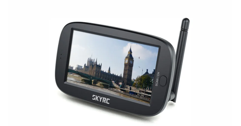SkyRC 4 3 &quotLCD 5 8G 40Ch FPV монитор 2-в-1 беспроводной приемник Черный для мультикоптера
