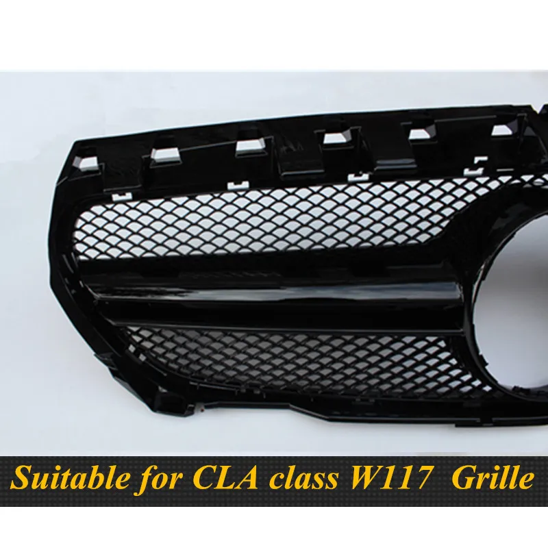 Передняя решетка подходящая для Mercedes Benz CLA class W117 Алмазная CLA200 CLA250 CLA45 2013 15 2018 + без