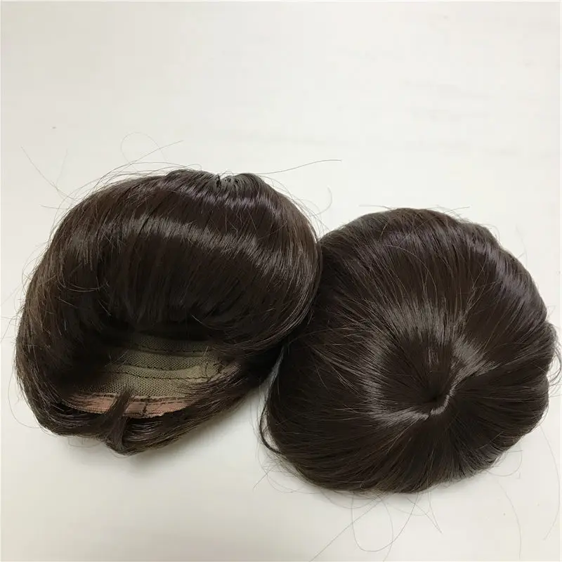 New Dark Brown Hair Wig For 17-18 inch Doll Reborn DIY NPK Doll Accessories Fits Bebe Reborn Doll Head Circumference Around 32CM