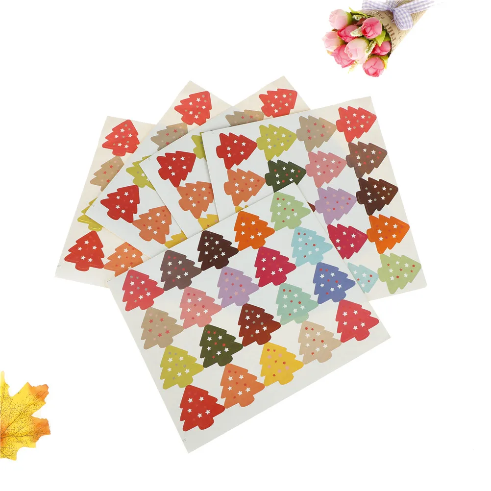 100 шт. рождественские мешковитые Винтажные Украшения сделай сам печати наклейки