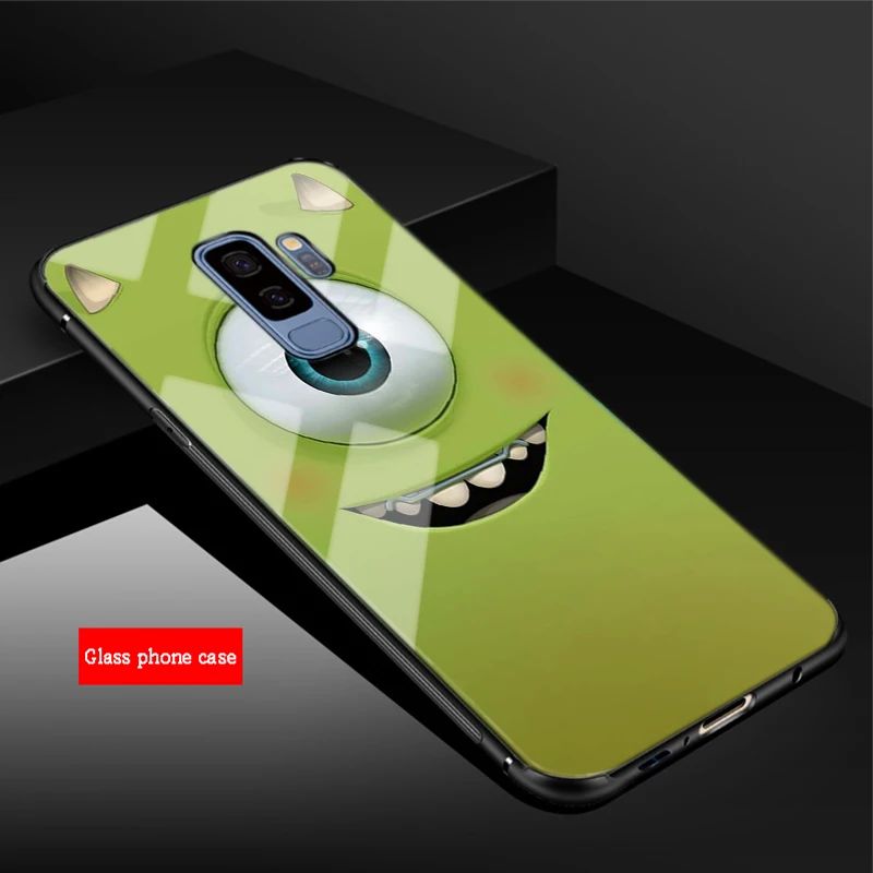 Белье Mike Wazowski Миньоны banana сотовый Чехол из закаленного стекла для телефона для samsung Galaxy A6 A6S A8 A8S J6 J8 S8 S9 S10 PLUS, NOTE 8, 9