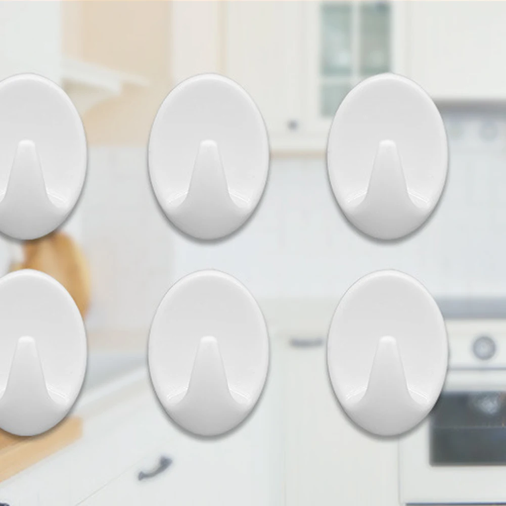 2 PCS Durable Ultra-Strong Hook Removable Heavy Duty Plastic Adhesive Wall Hanger White Colorful | Дом и сад