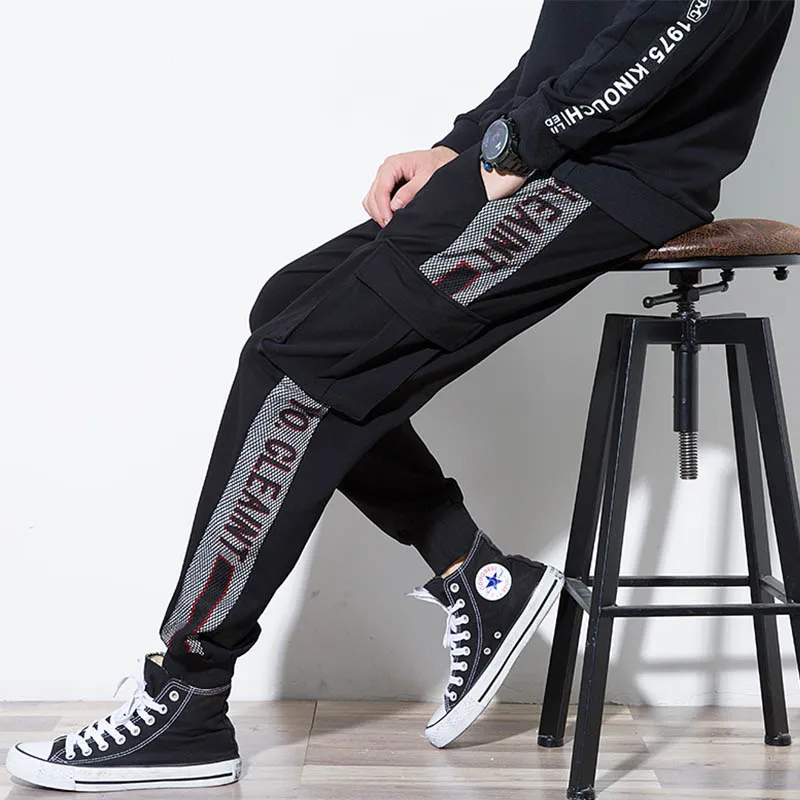 Yehan мужские боковые накладные карманы шаровары 2019 хип хоп повседневные