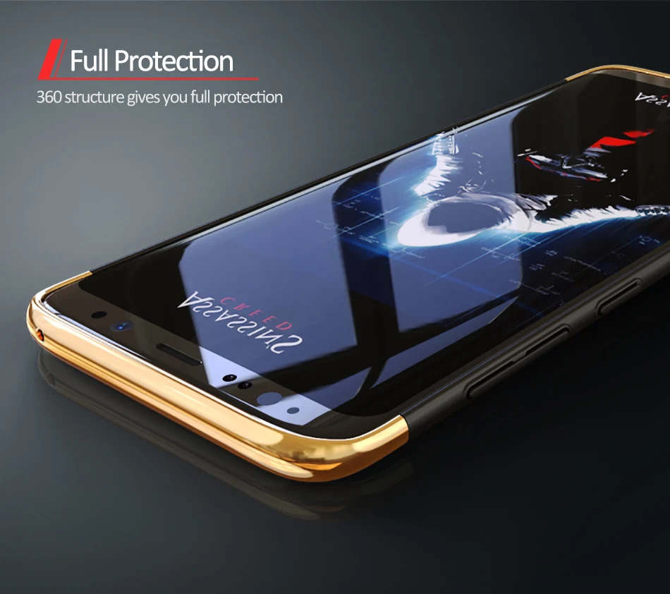 Чехол накладка ipaky для samsung galaxy S 8 S7 edge S8 plus чехлы и s7edge S8plus 3 в 1 Жесткий из