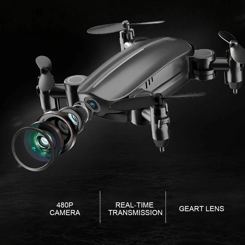 EBOYU RS535 Радиоуправляемый Дрон с 480 P камерой, жесткая фотография, Wi-Fi FPV Дрон, удерживающий высоту, Безголовый режим, RC складной Квадрокоптер Дрон