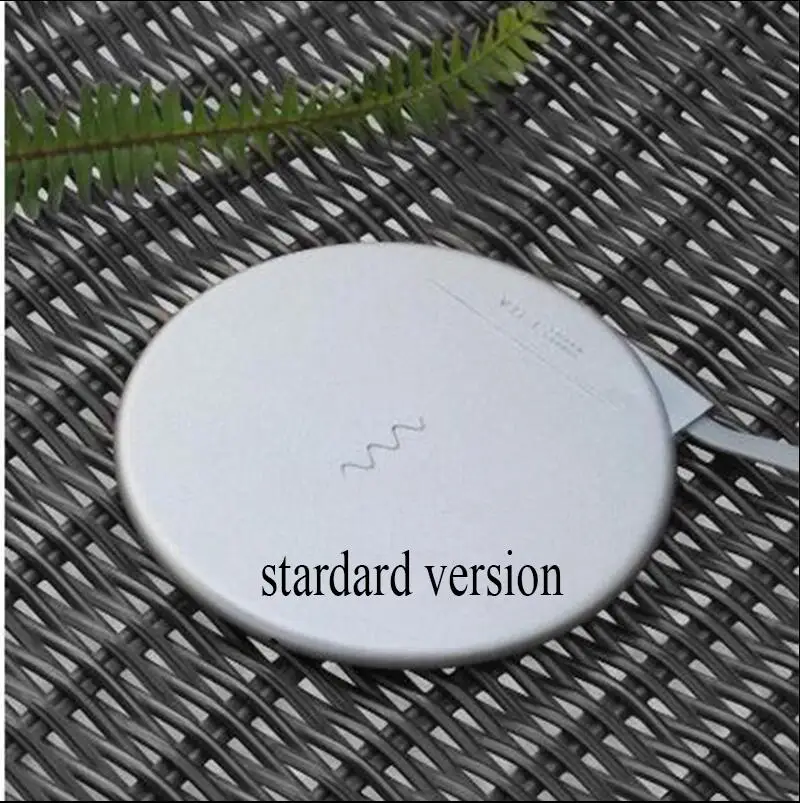 standard silver Новейший xiao Mi эко-бренд ВХ Беспроводной Зарядное устройство Pad 5 V/2A 5 Вт Qi Стандартный 9В/1.67A 7,5 Вт/10 Вт QC 3,0 Быстрая зарядка для iphone X H20 - Цвет: standard silver