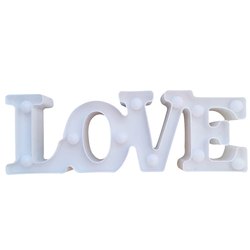 Домашний декор 3D светодиодный Ночной светильник с надписью LOVE пластиковый