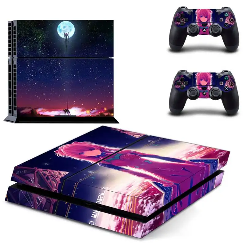 NEON GENESIS EVANGELION EVA Play Station4 ps4 стикер кожи для sony ps4 наклейки кожи консоли и 2 контроллера шкуры ps4 винил