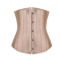 women sexy waist trainer corsets top 26 steel boned bustiers corset underbust satin waist cincher corselet body shaper lingerie