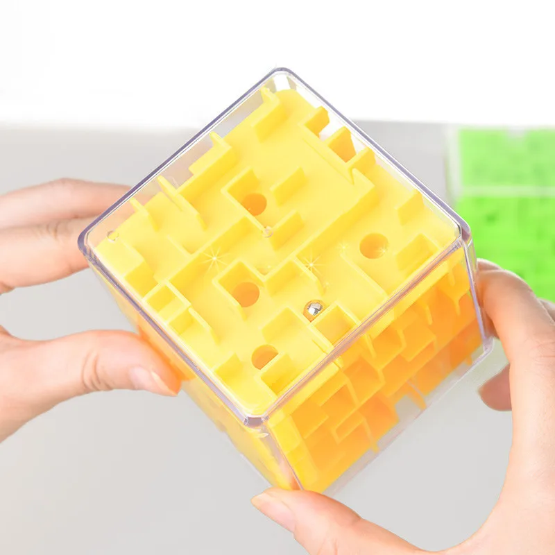 4 цвета лабиринт Magic Cube Puzzle 3D мини Скорость качения шариковые игрушки