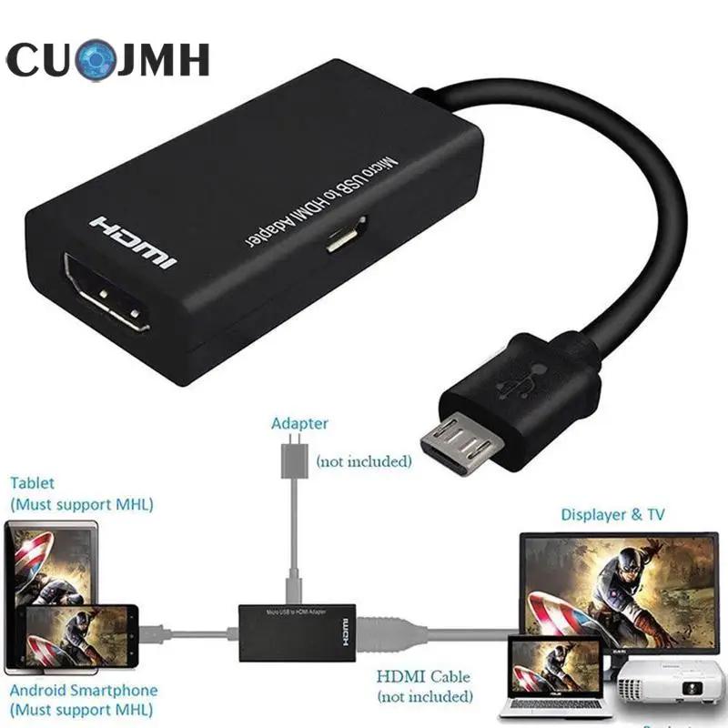 1 2 m Универсальный Micro USB к HDMI 1080P HDTV MHL адаптер кабель конвертер для Android Huawei Samsung