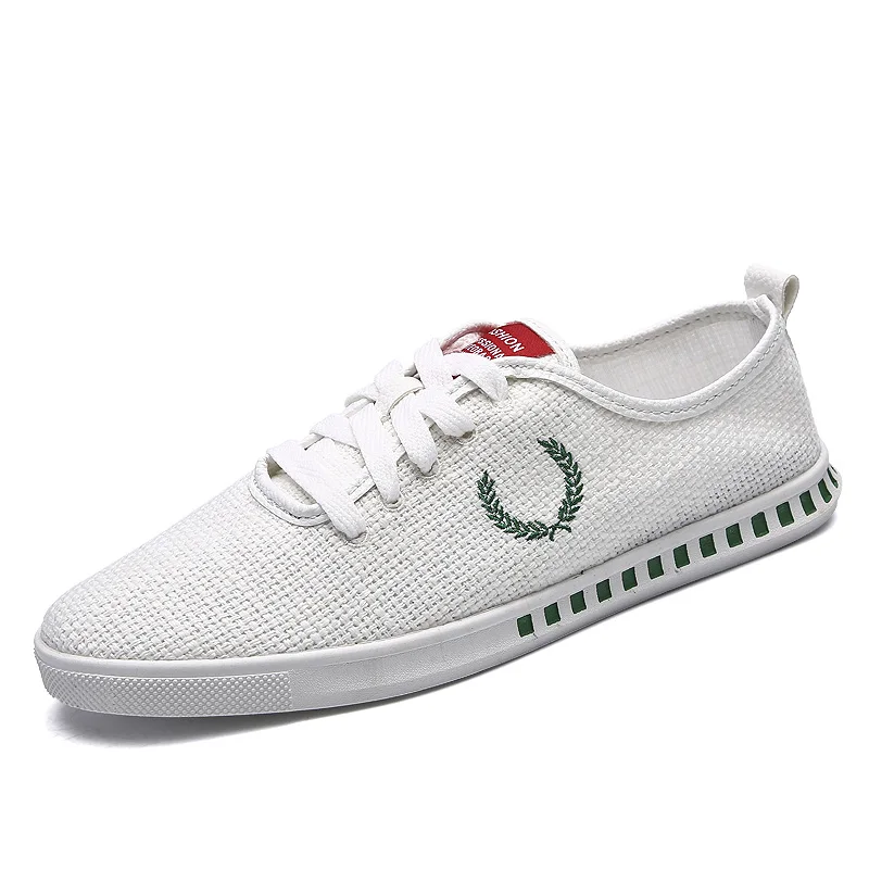 2018 Spring Summer Canvas Shoes Men Sneakers Low Top Linen Black White Beige Mens Casual Male Brand Fashion | Обувь
