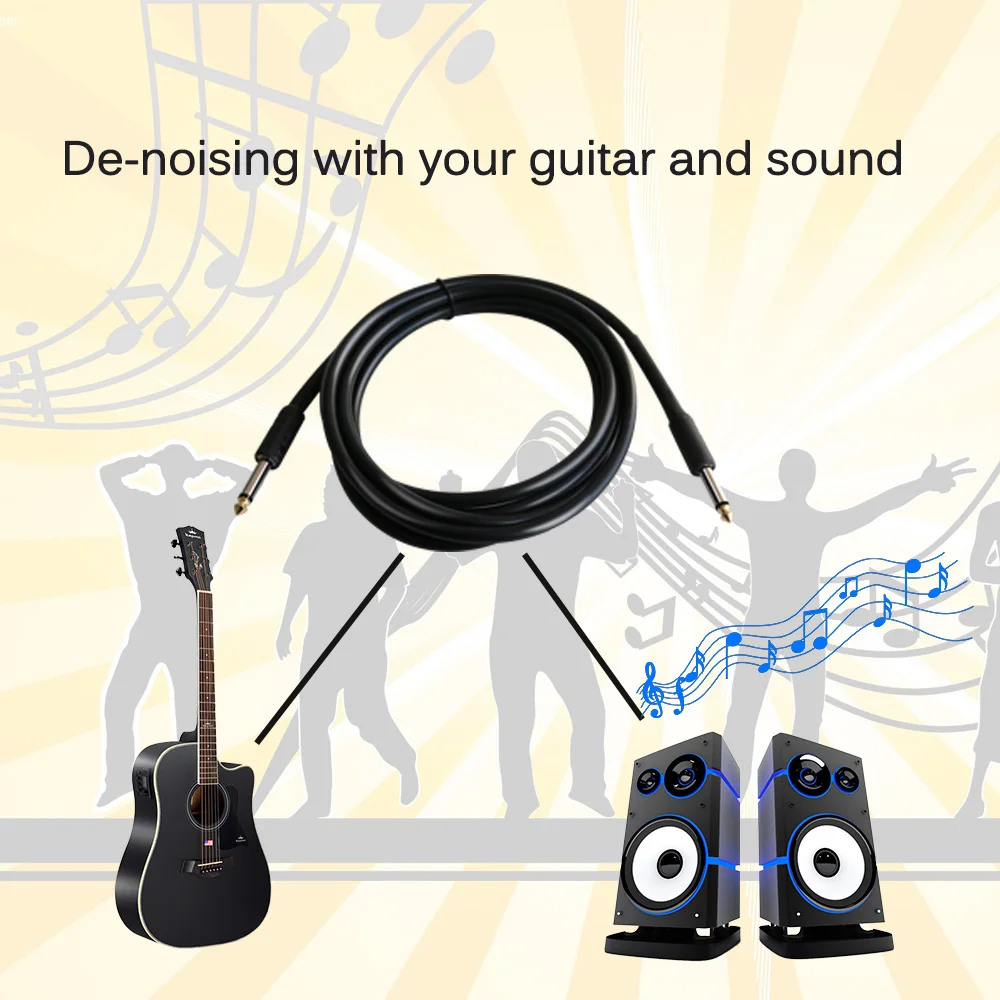 High quality Guitar cable 6.35mm Audio with PVC/Nylon braided for guitar to Sound 1.5M 2M 3M 5M 8M 10M | Электроника