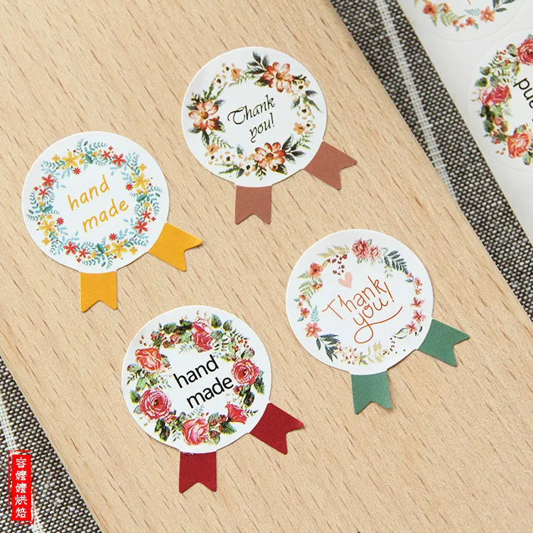 360 шт ручной работы значок цветок бумажная наклейка этикетка уплотнительная