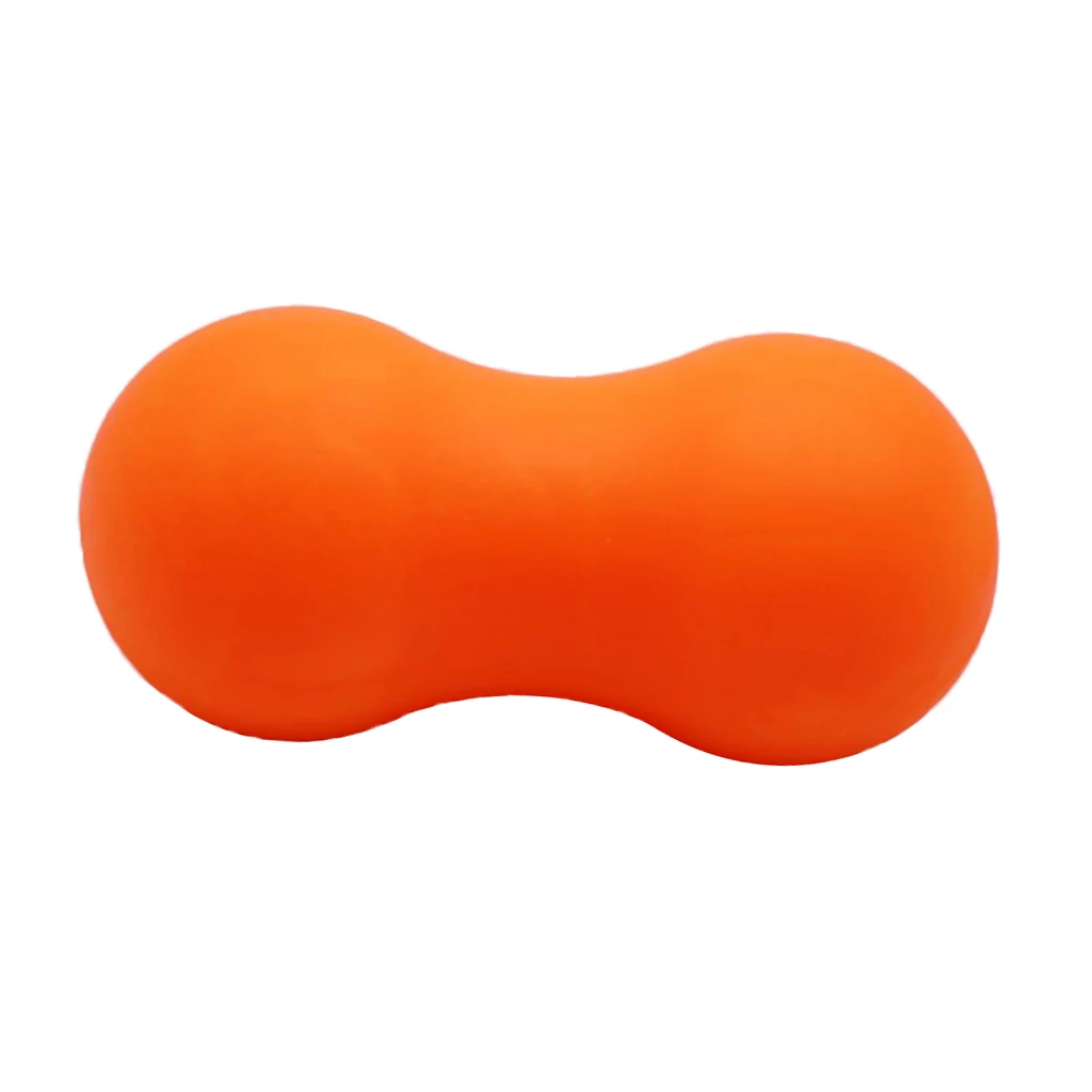 Orange Силиконовый арахис Массажный мяч двойной, для Лакросса ролик для миофасцинального расслабления Plantar Fasciitis мышечная фасция релиз - Цвет: Orange