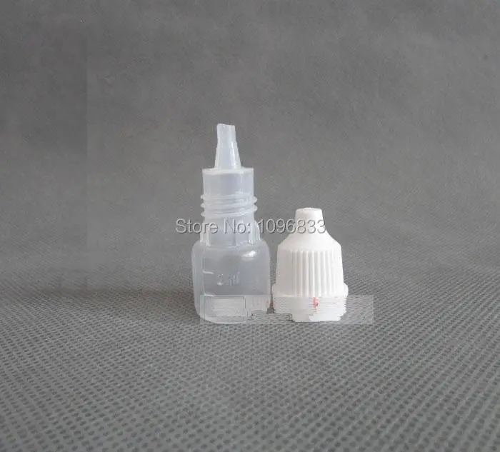 100 шт./лот 2 мл мини пластиковая бутылка капельница с защитой от вскрытия для глаз