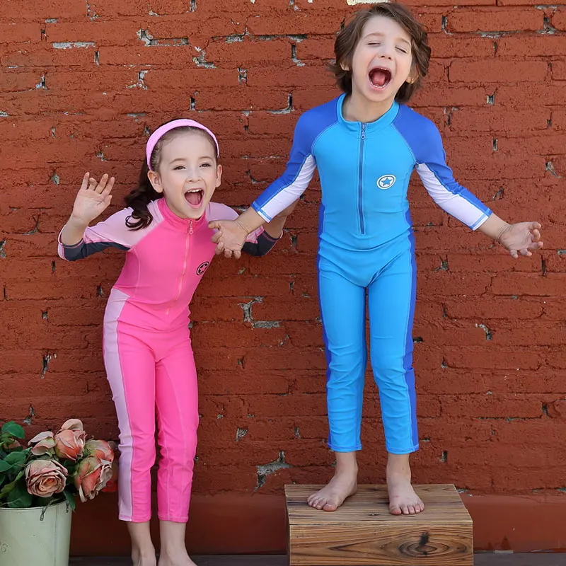 Детский цельный костюм для дайвинга из лайкры с защитой от ультрафиолета и