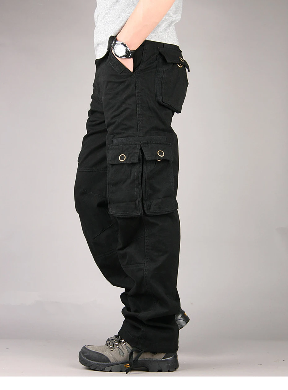 Holyrising, мужские брюки карго, хлопок, повседневные брюки, много карманов, pantalon homme, мужские Модные Военные брюки, мужские 18729-5
