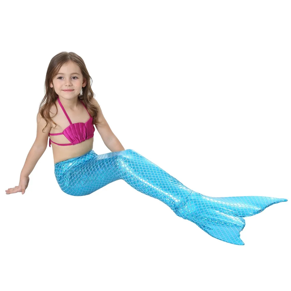 Детская одежда с хвостом русалки для девочек детское нарядное зеленое платье